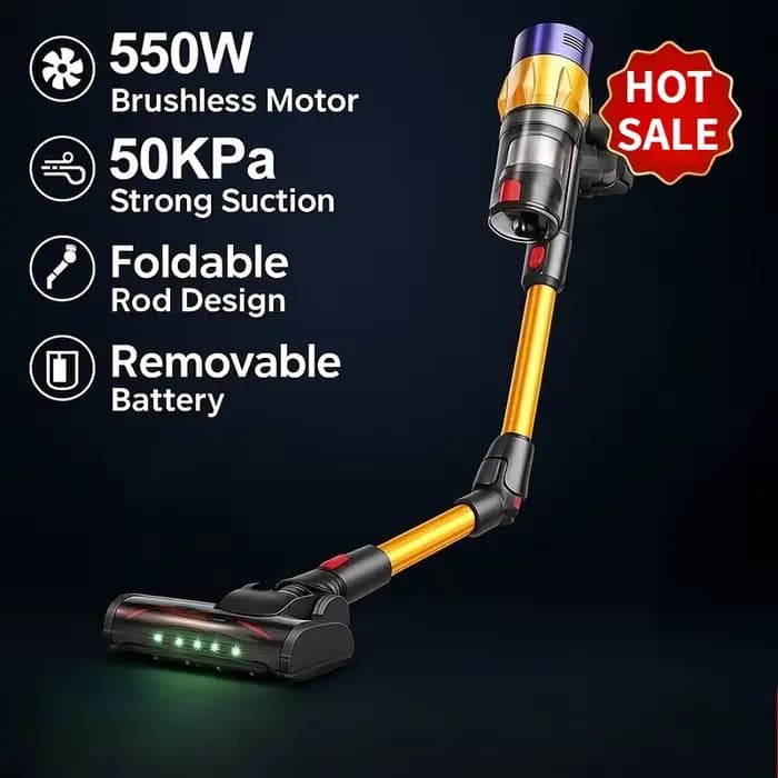 Aspirateur balai sans fil 50KPa 550W