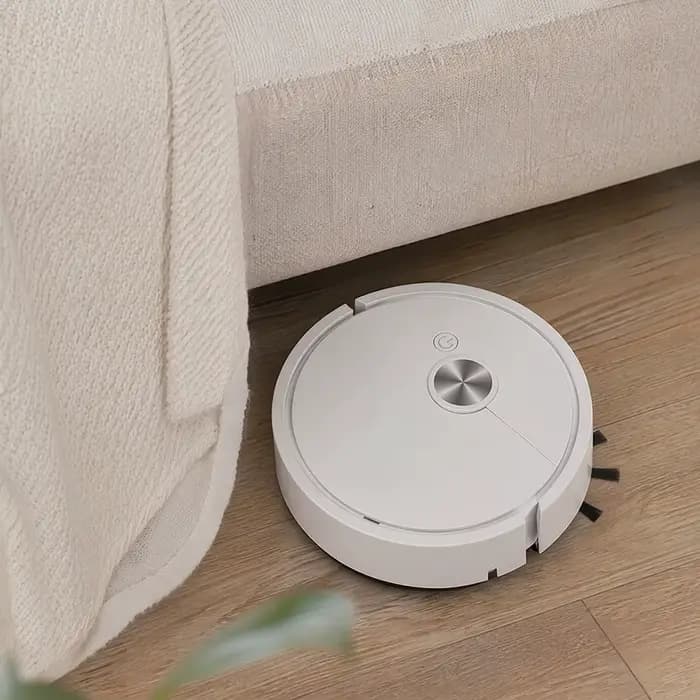 Mini aspirateur robot 3 en 1, machine de nettoyage intelligente légère, évitement automatique des obstacles pour poils d'animaux, sols durs et tapis