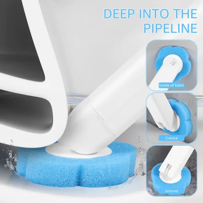Brosse de toilette avec Kits de têtes de rechange jetables