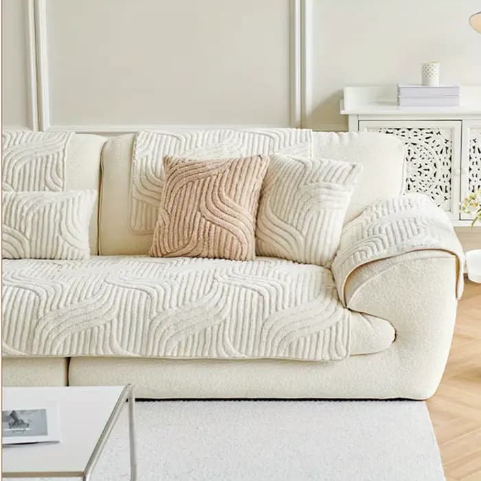 Housse de canapé en velours Style Crream
