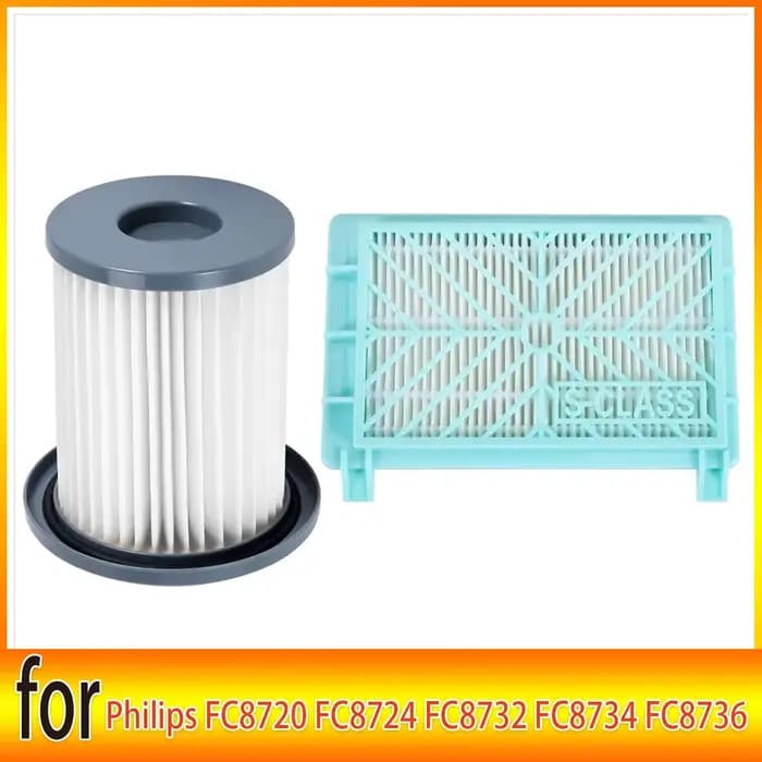 Cartouche filtrante HEPA de remplacement + filtre à Air pour Philips FC8720 FC8724 FC8732 FC8734 FC8736 FC8738 FC8740 FC8748
