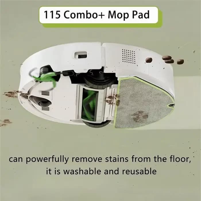 ABBZ - Pour aspirateur Irobot 115 Combo / 115 Combo+, 1 brosse principale, 4 brosses latérales, 4 filtres, 6 sacs à poussière, 2