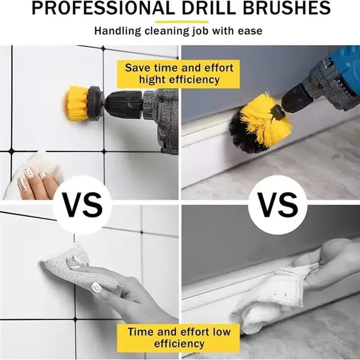 Ensemble de brosses de nettoyage pour perceuse