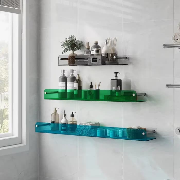 Étagère murale en acrylique pour salle de bain