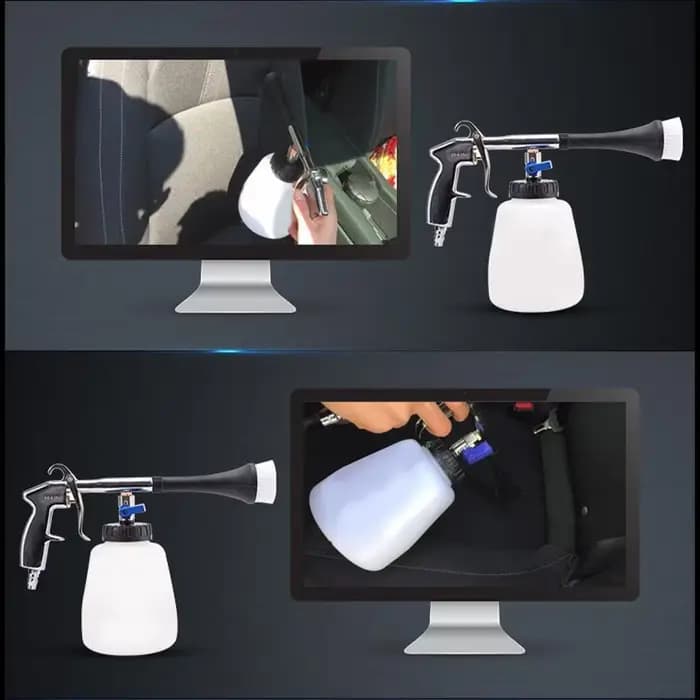 Pistolet de nettoyage pneumatique Tornado pour l'intérieur des voitures
