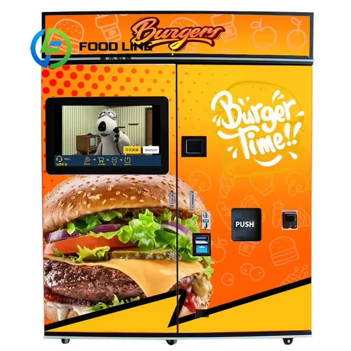 Machine de fabrication de hamburgers allemand, distributeur automatique de aliments chauds, produit de haute qualité dans le secteur de cuisine
