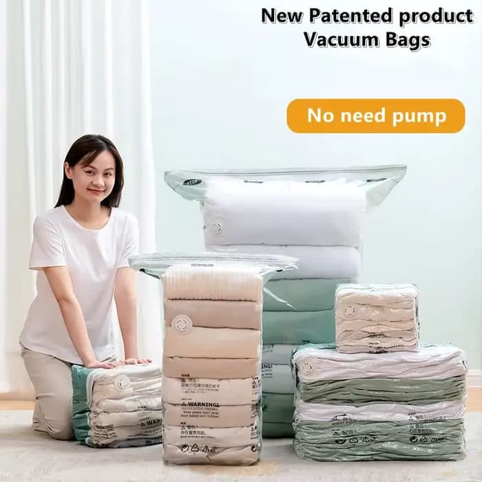 Sacs de rangement sous vide sans pompe