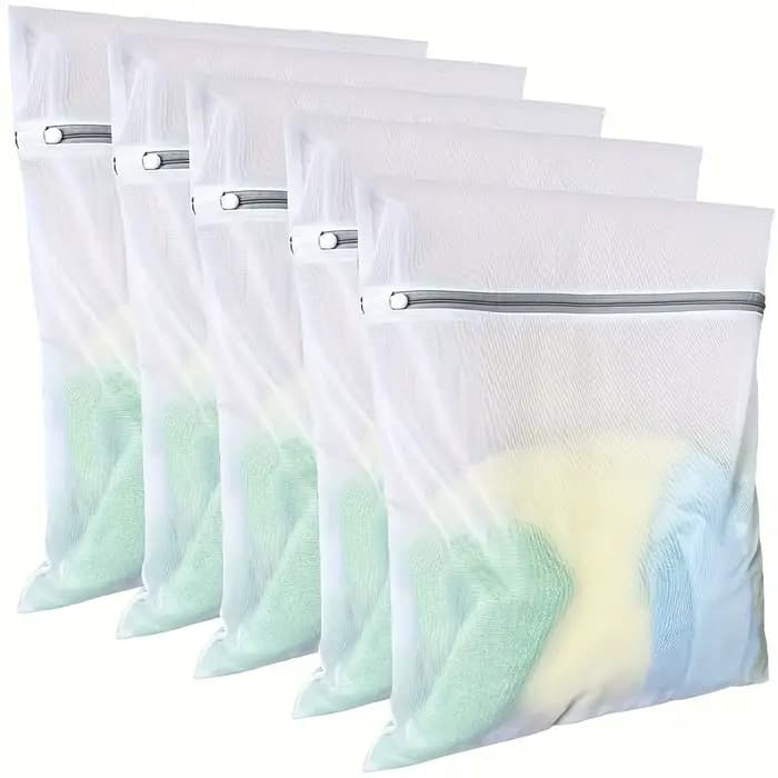 Paquet de 4 sacs à linge en maille fine pour machines à laver à domicile