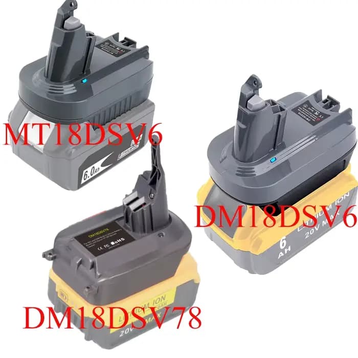 Adaptateur de batterie pour aspirateurs Dyson série V6 V7 V8 MT18DSV6 DM18DSV6 DM18DSV78 pour Batteries Dewalt/Makita/Milwaukee 18V