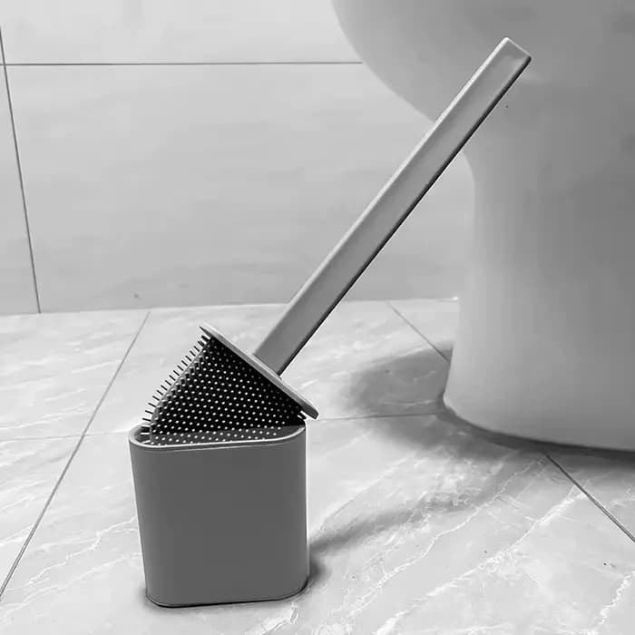 Brosse de toilette en silicone murale et sur pied