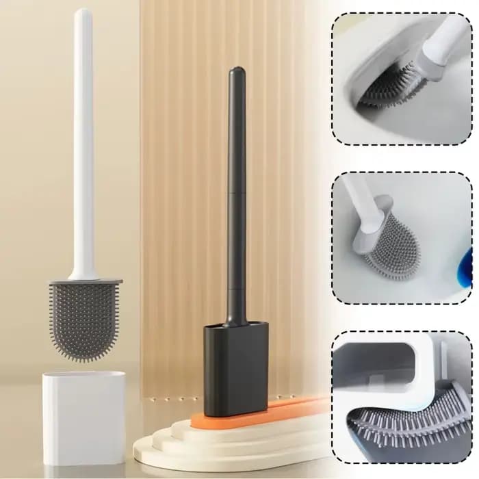 Brosse de toilette souple à poils flexibles