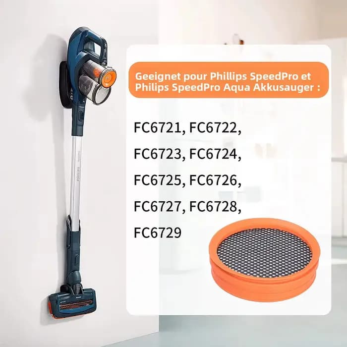 Filtre de remplacement FC8009/01 pour aspirateur à batterie Philips SpeedPro