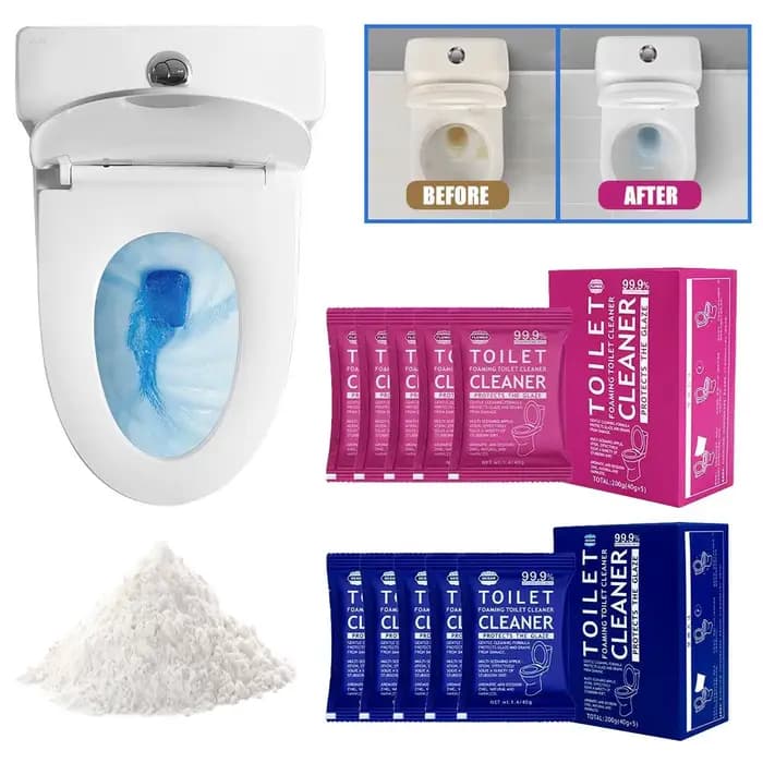 Nettoyant WC Moussant Anti-Calcaire Sans Contact Fizzclean – Poudre Nettoyante pour Toilettes