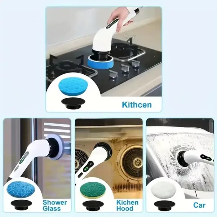 Kit d'accessoires avec 9 têtes de brosse remplaçables