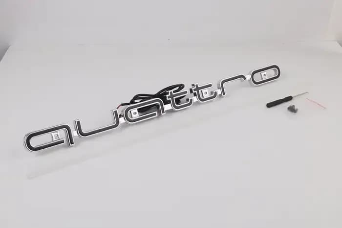 Lampe LED de logo de calandre avant Audi, éclairage de logo Quattro pour Quattro A3 A4 A5 A6 A6L A7 A8 Q3 Q5 Q7 S3 S4 S5 RS3 RS4 RS6, emblème