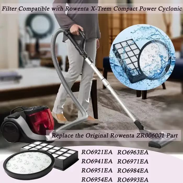 Jeu de filtres HEPA pour Rowenta X-Trem Power Imagonic