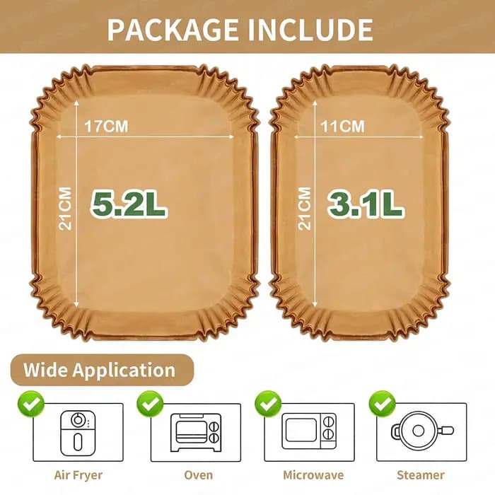 Papier de cuisson jetable pour friteuse à air Philips Airfryer série 3000 Moulinex EZ 901820 Accessoires
