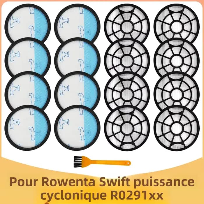 Filtre Hepa compatible avec Rowenta Swift Power Cyclonic RO2910 RO2913 RO2915 RO2932 RO2933 RO2957 RO2981 ZR904301 / Tefal TW2947