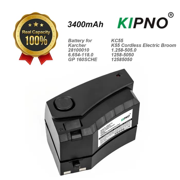 KIPNO 3400mAh batterie Karcher 28100010 6.654-118.0 GP 160SCHE KC55 K55 balai électrique sans fil 5
