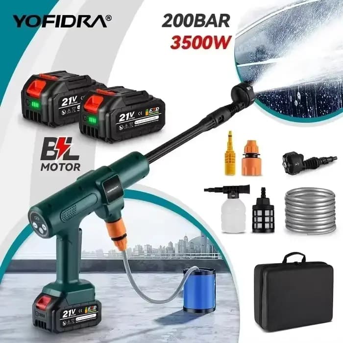 Nettoyeur haute pression électrique sans fil YOFIDRA 200 bars