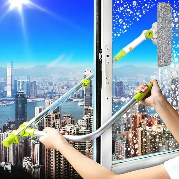 Brosse de nettoyage de vitres télescopique améliorée