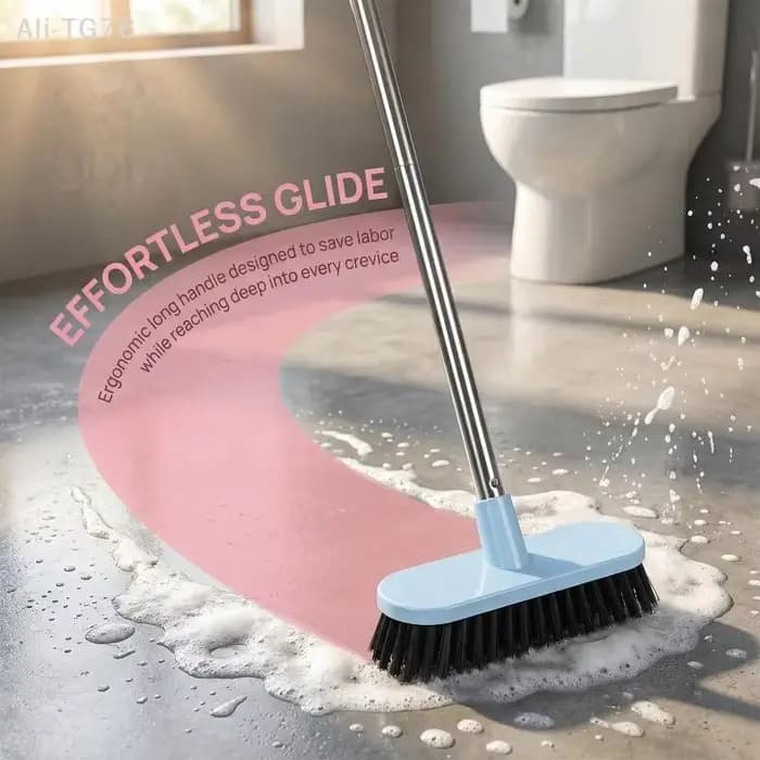 Brosse à récurer les sols avec long manche