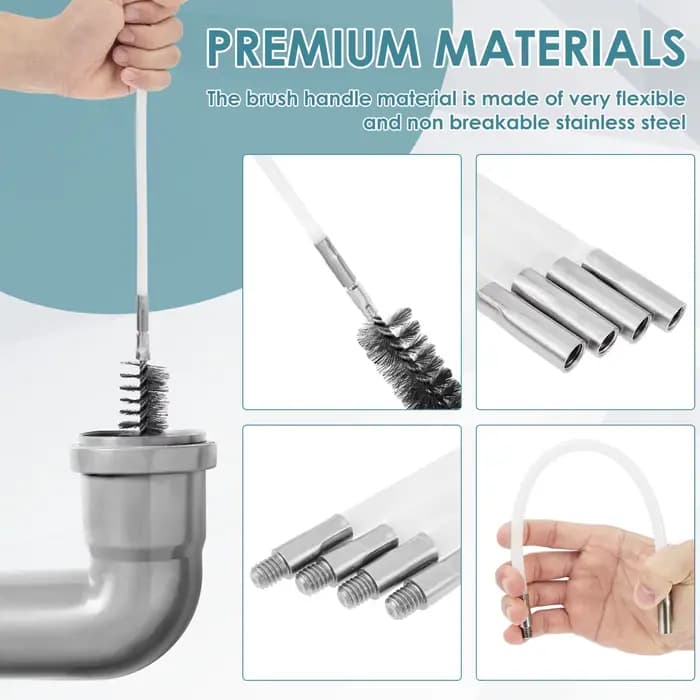 1 ensemble de brosses de nettoyage de tuyaux