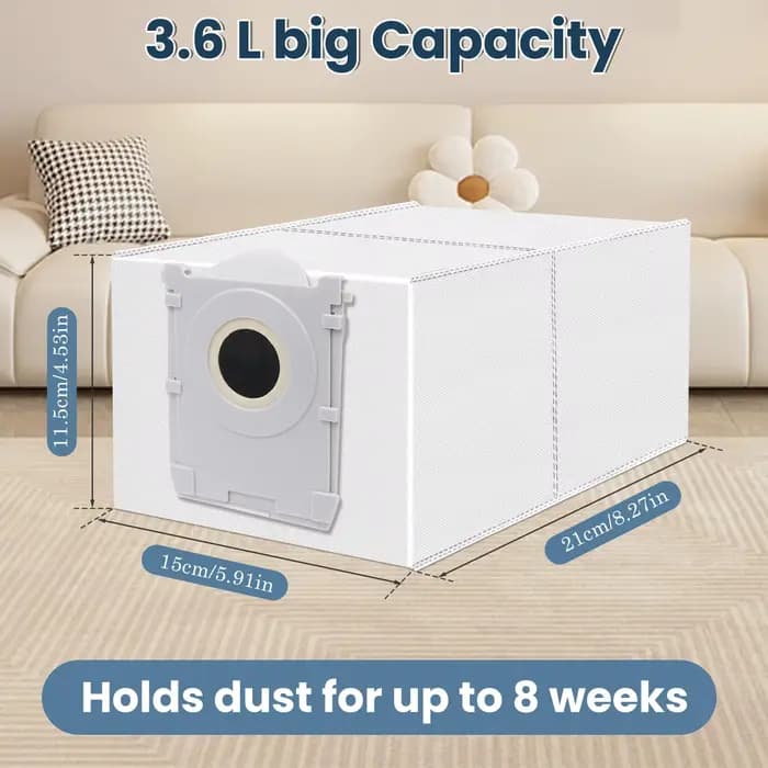 Sac à poussière pour aspirateur Ecovacs DEEBOT T50 Pro/T50 Omni/T50 Max Pro Omni/X8 Pro/X8 Pro Omni/T80/T80 PRO OMNI/Yeedi S14 Plus