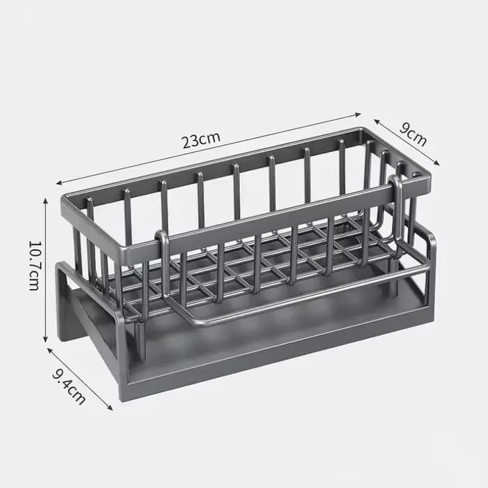 Étagère à épices compacte à fixer sur robinet – Organisateur d'évier avec égouttoir – Rangement de cuisine peu encombrant pour ustensiles/accessoires