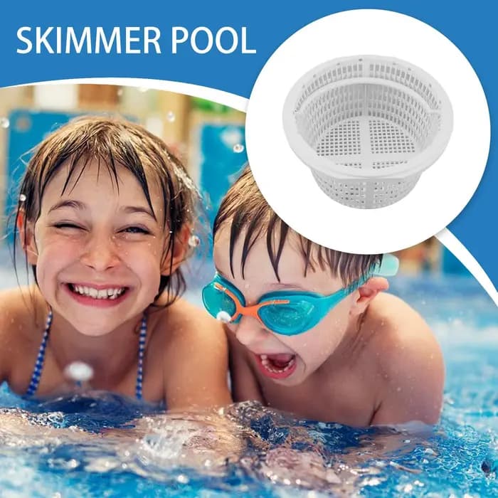 Panier de skimmer pour piscine avec poignée pour éliminer les feuilles et les débris, accessoires de nettoyage de piscine adaptés à la plupart des piscines hors sol