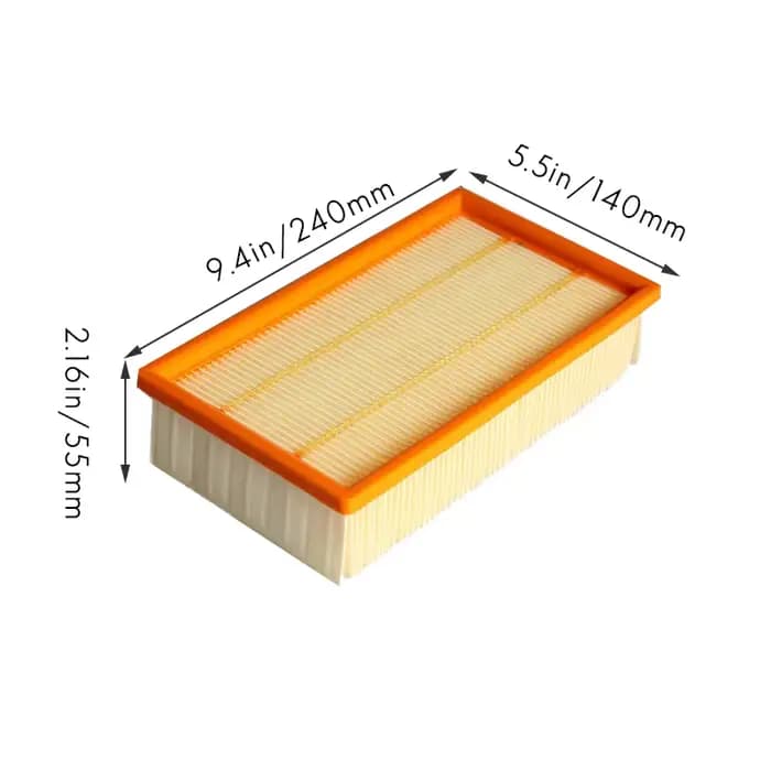 Filtre plat plissé de remplacement pour aspirateur Karcher NT 25/1