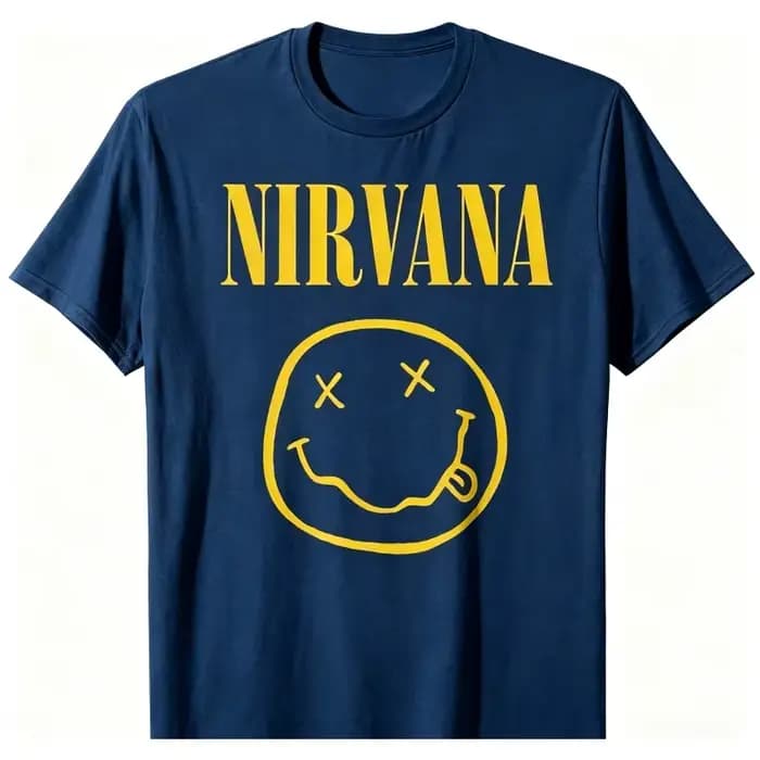 T-shirt surdimensionné imprimé Nirvana Rock Band, unisexe, style Y2K, streetwear hip-hop, décontracté, pour hommes et femmes, manches courtes, pour l'extérieur