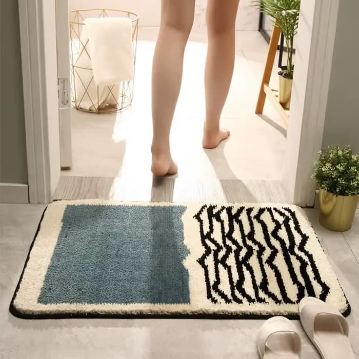 Tapis absorbant l'eau pour toilettes - Protection de sol pour entrée de salle de bain
