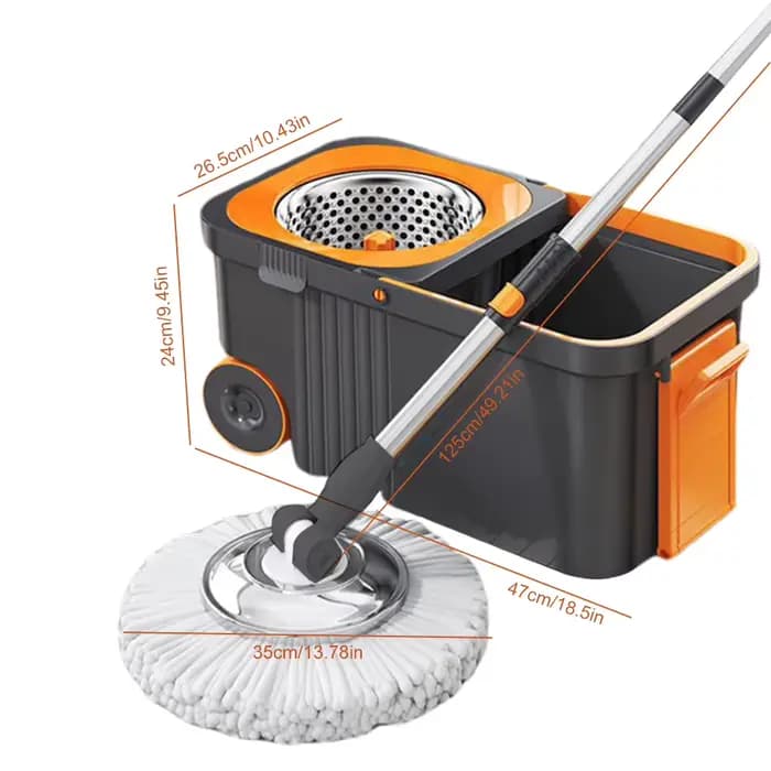 Seau essoreur avec 6 recharges de rechange