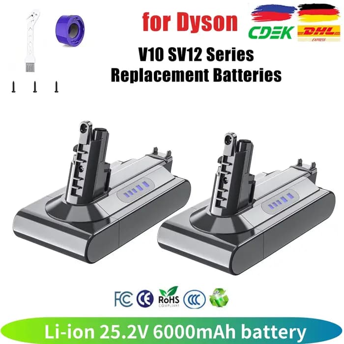 Pour Dyson V10 6000mAh 25.2V batterie