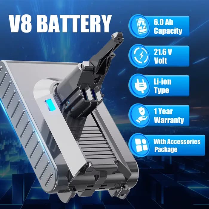 Batterie de remplacement pour aspirateur Dyson V8