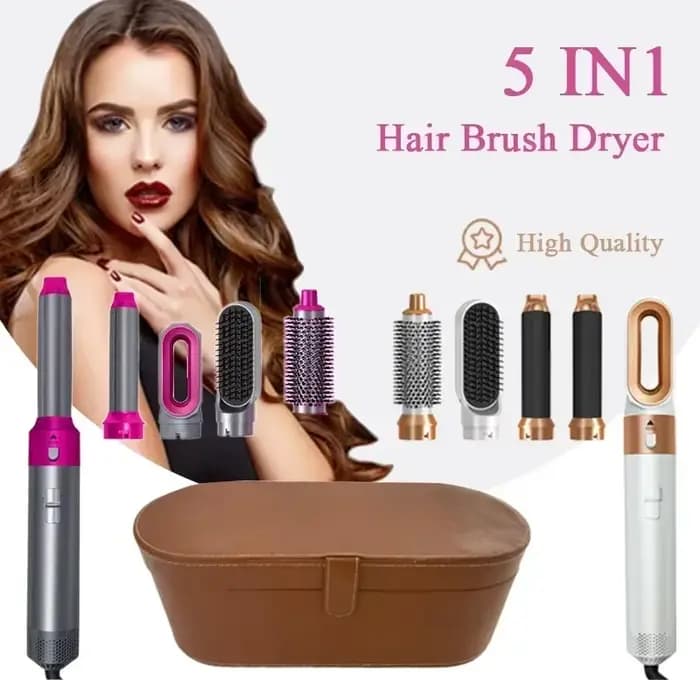 Sèche-cheveux 5 en 1, ensemble de peignes chauds, fer à friser professionnel, lisseur, outil de coiffure pour sèche-cheveux professionnel domestique