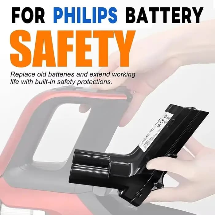 Pour aspirateur Philips XC8347/01 XC8349/01 SpeedPro Max avec Protection contre les surcharges, batterie de remplacement universelle 25.2V