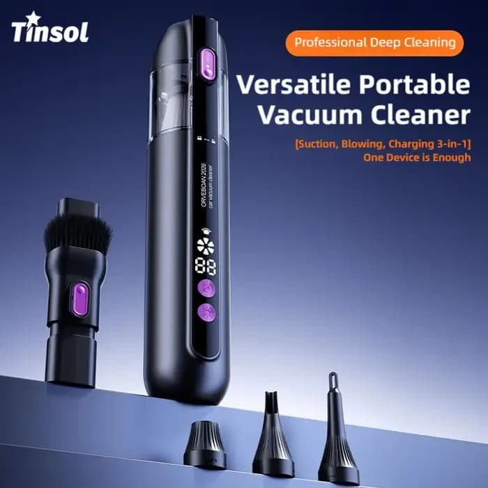 TINSOL Aspirateur de voiture 3-en-1 sans fil 15000PA