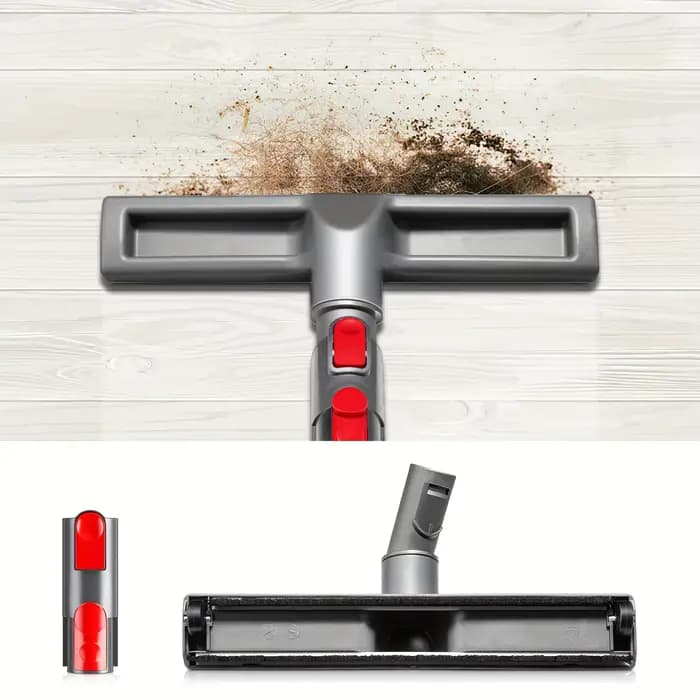 Fixation de brosse de sol en crin de cheval de qualité supérieure pour Dyson V6 V7 V8 V10 V11 V15 DC59 et poignée en plastique plus durable avec tête en poils rouges