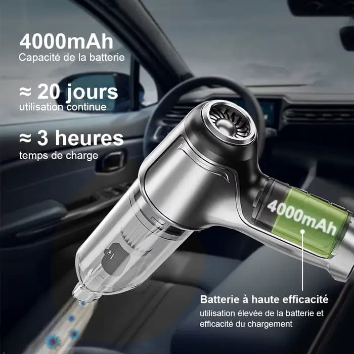 Aspirateur de voiture portable sans fil