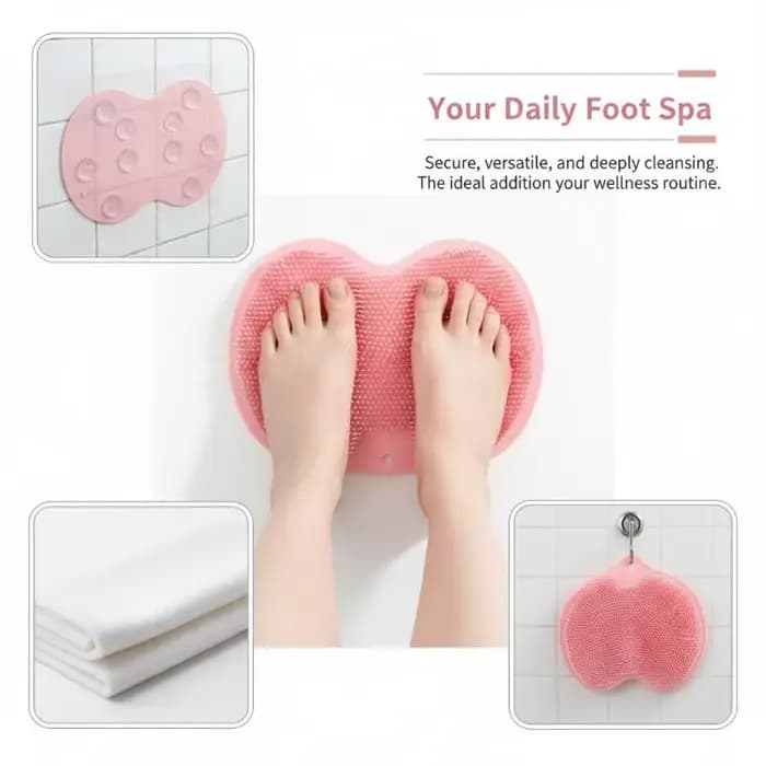 Tapis de douche exfoliant pour les pieds et le dos