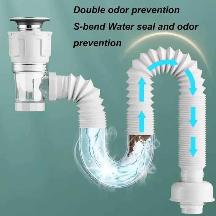 Tuyau de vidange rétractable Anti-odeur