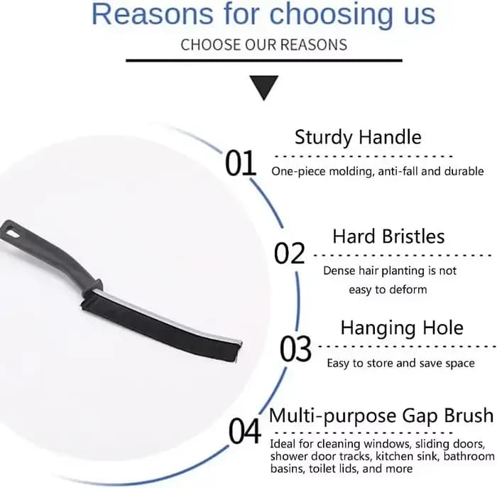 Brosse de nettoyage à poils durs pour ligne de sol de douche