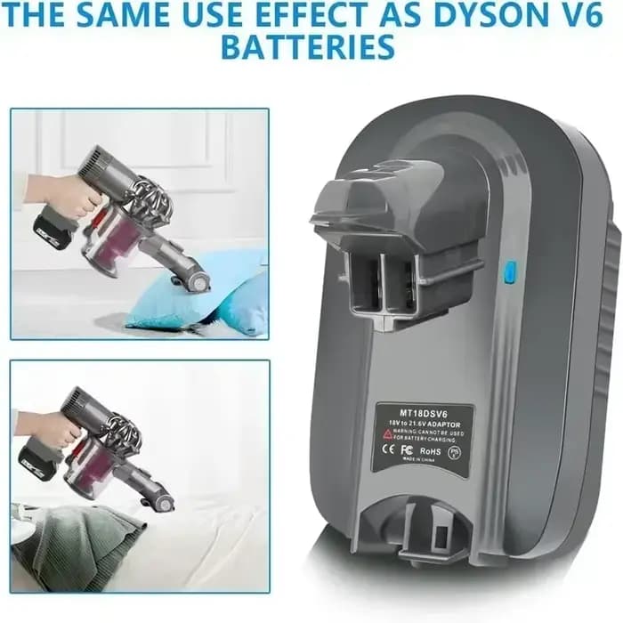 Adaptateur de batterie pour aspirateurs Dyson série V6 V7 V8 MT18DSV6 DM18DSV6 DM18DSV78 pour Batteries Dewalt/Makita/Milwaukee 18V