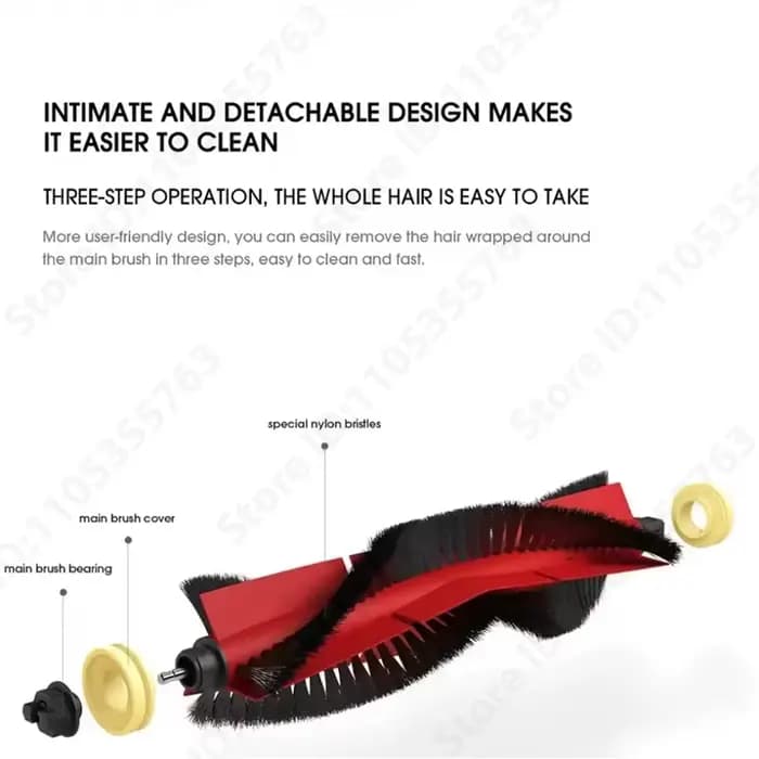 Accessoires pour aspirateur Roborock S5 MAX S50 MAX S55 MAX S6 MAXV : filtre HEPA, brosse latérale principale, réservoir d'eau, plateau, serpillière, boîte à poussière