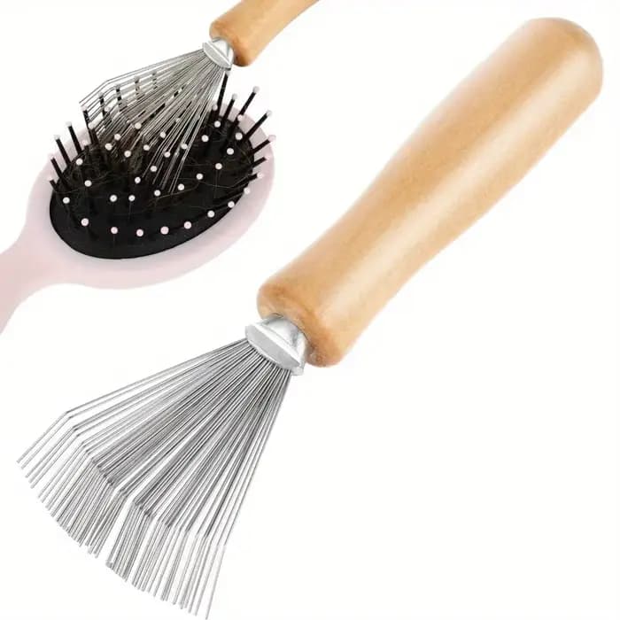 Brosse à cheveux en poils d'acier inoxydable