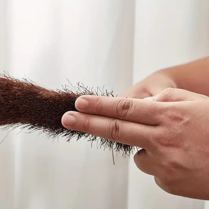 Petit balai en bambou, paume à main