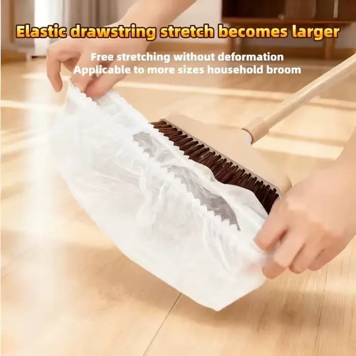 50 housses de balai jetables – Adsorption électrostatique pour cheveux et poussière