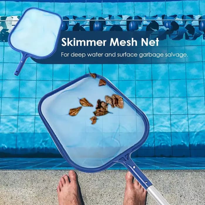 Filet d'écumage du cuir chevelu pour piscines, livres à ordures, râteau à mailles, sac profond, sécuritaires de SPA, livres à feuilles, accessoires de piscine